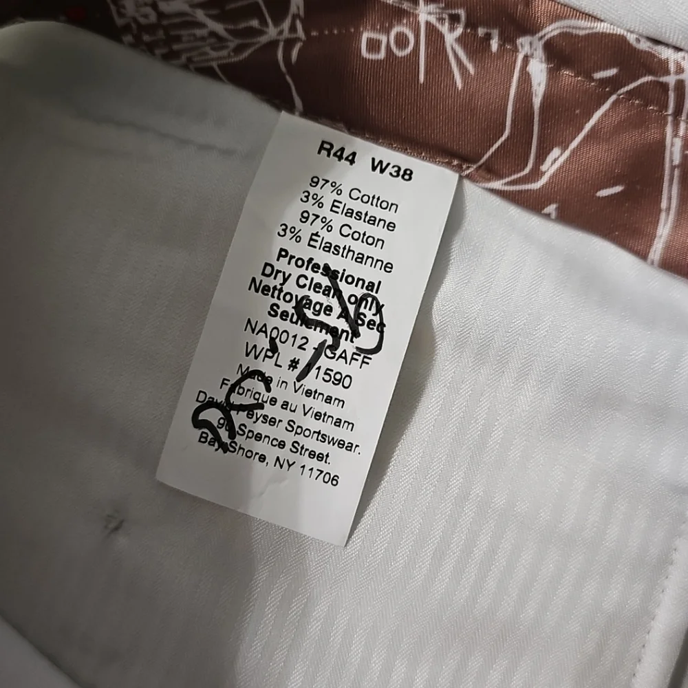 Nautica Men's Modern-Fit Active Stretch Cotton Suit Pants Beige Solid 38 NWT BB3